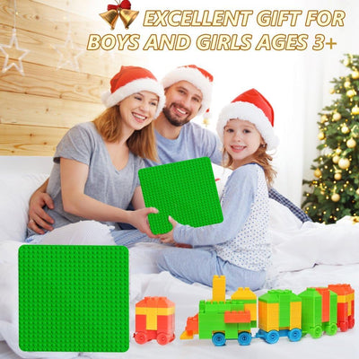 2 Grosse Bauplatte Kompatibel mit Lego Duplo Platten,38.4 * 38.4cm Classic Grundplatte mit 24 x 24 N