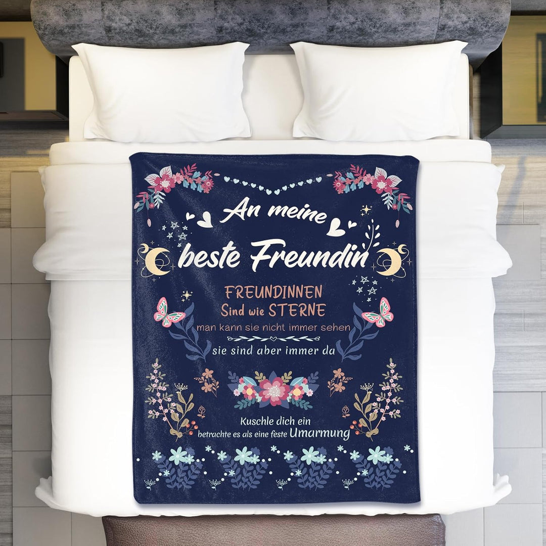 Beste Freundin Geschenke, Geschenke für Freundin Decke, Geburtstagsgeschenk für Beste Freundin, Best