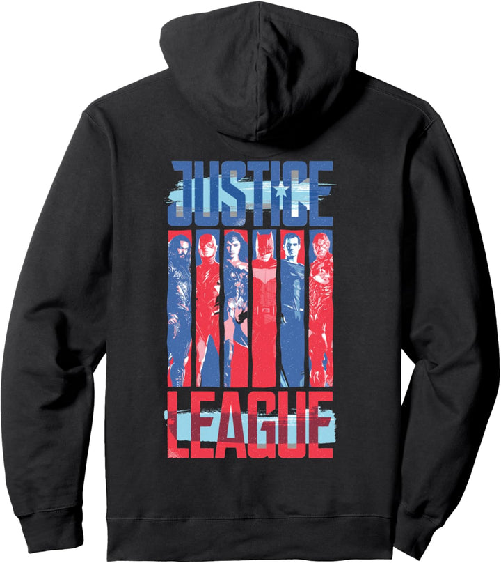 DC Justice League-Teamstreifen Pullover Hoodie