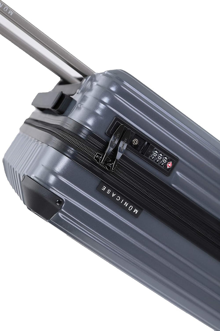 M816 TSA-Schloss Koffer Reisekoffer Trolley Hardschale Boardcase (Grey, Kleiner Koffer), Grey