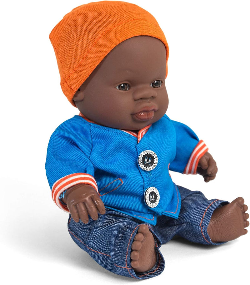 Miniland 31123 - Baby (afrikanischer Junge) 21 cm AFRIKANISCHER JUNGE21cm, AFRIKANISCHER JUNGE21cm