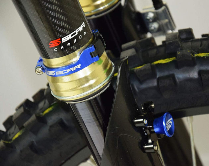 Starterset Holeshot Lock Gabel CR CRF CRFR CRFRX 250 450 SCAR - Blau, Blau