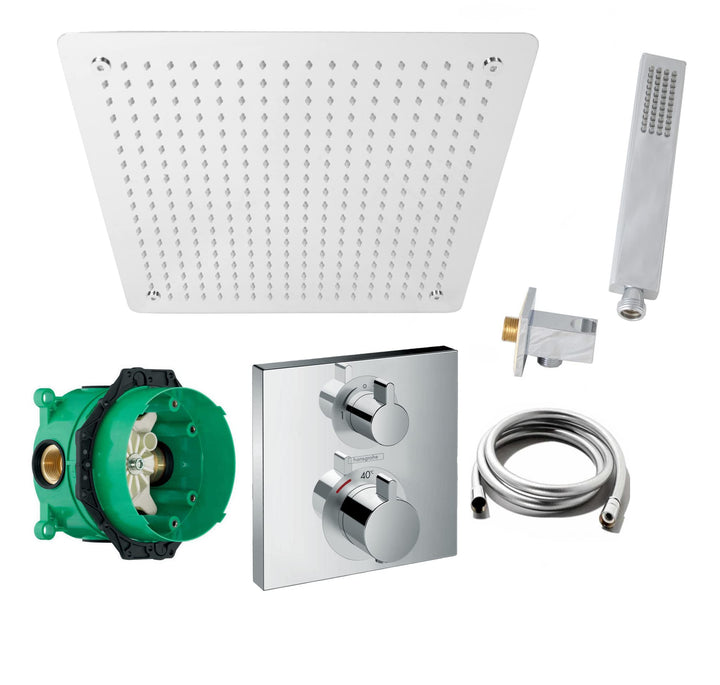 vanvilla Duschsystem mit Unterputz Duscharmatur von Hansgrohe Ecostat Square Thermostat und vanvilla