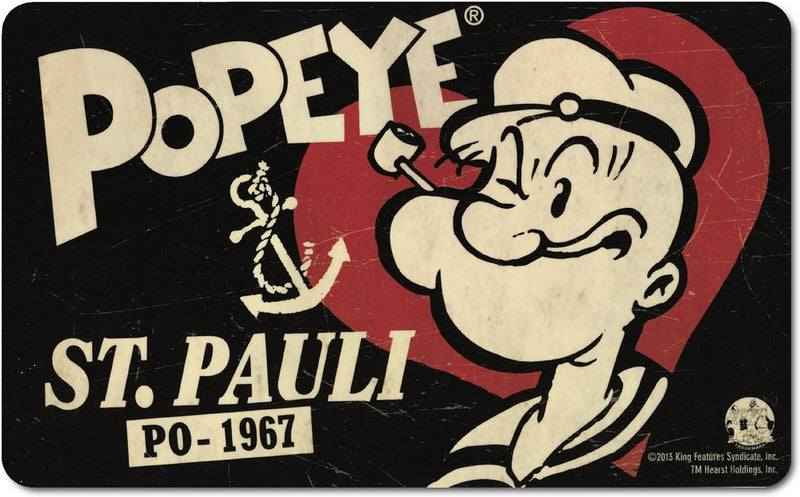 Popeye der Seemann Frühstücksbrettchen Set - vier Frühstücksbrettchen im Set - Lizenziertes Original