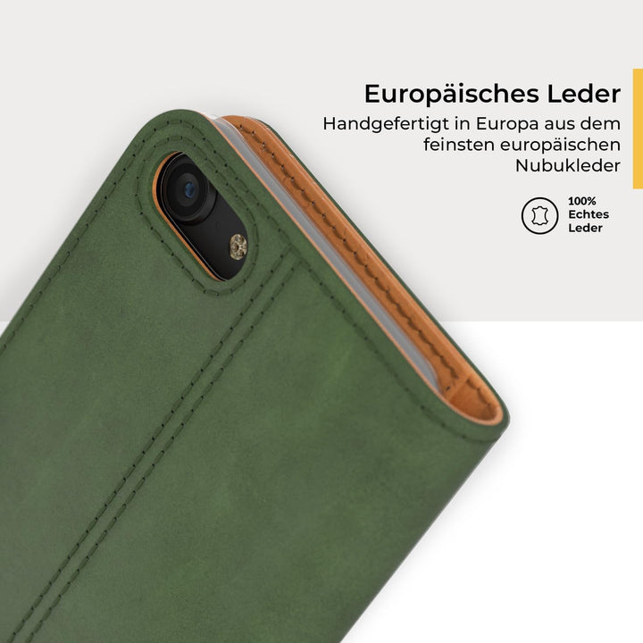 Snakehive iPhone SE 2022/2020 und iPhone 7/8 Hülle Leder | Stylische Handyhülle mit Kartenhalter & S