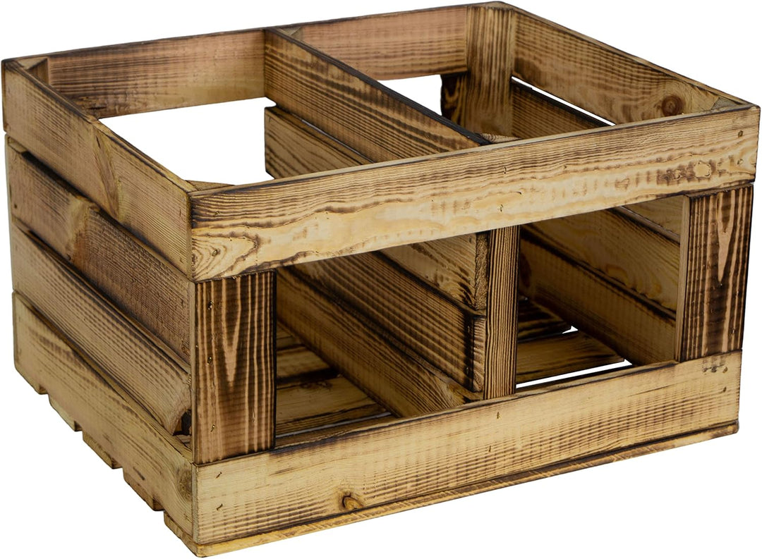 flambierte/geflammte Bücherregal - Schuhregalkiste mit Zwischenbrett/Mittelbrett Einlage ca 50x40x30