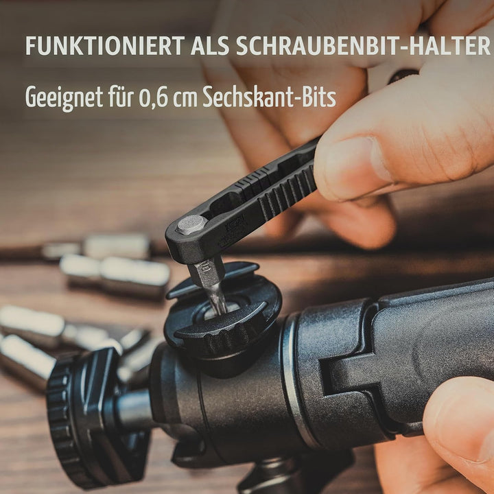 KeyUnity KM07 Titan-Schlüsselanhänger, Taschenclip, 2-in-1-Schlüsselringhalter für Gürtel mit Sechsk