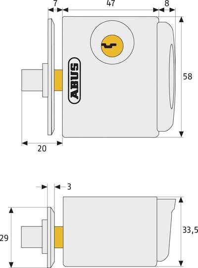 ABUS Fenster-Zusatzsicherung FTS3002 AL0145 - Fensterschloss für nach aussen öffnende Fenster, gleic