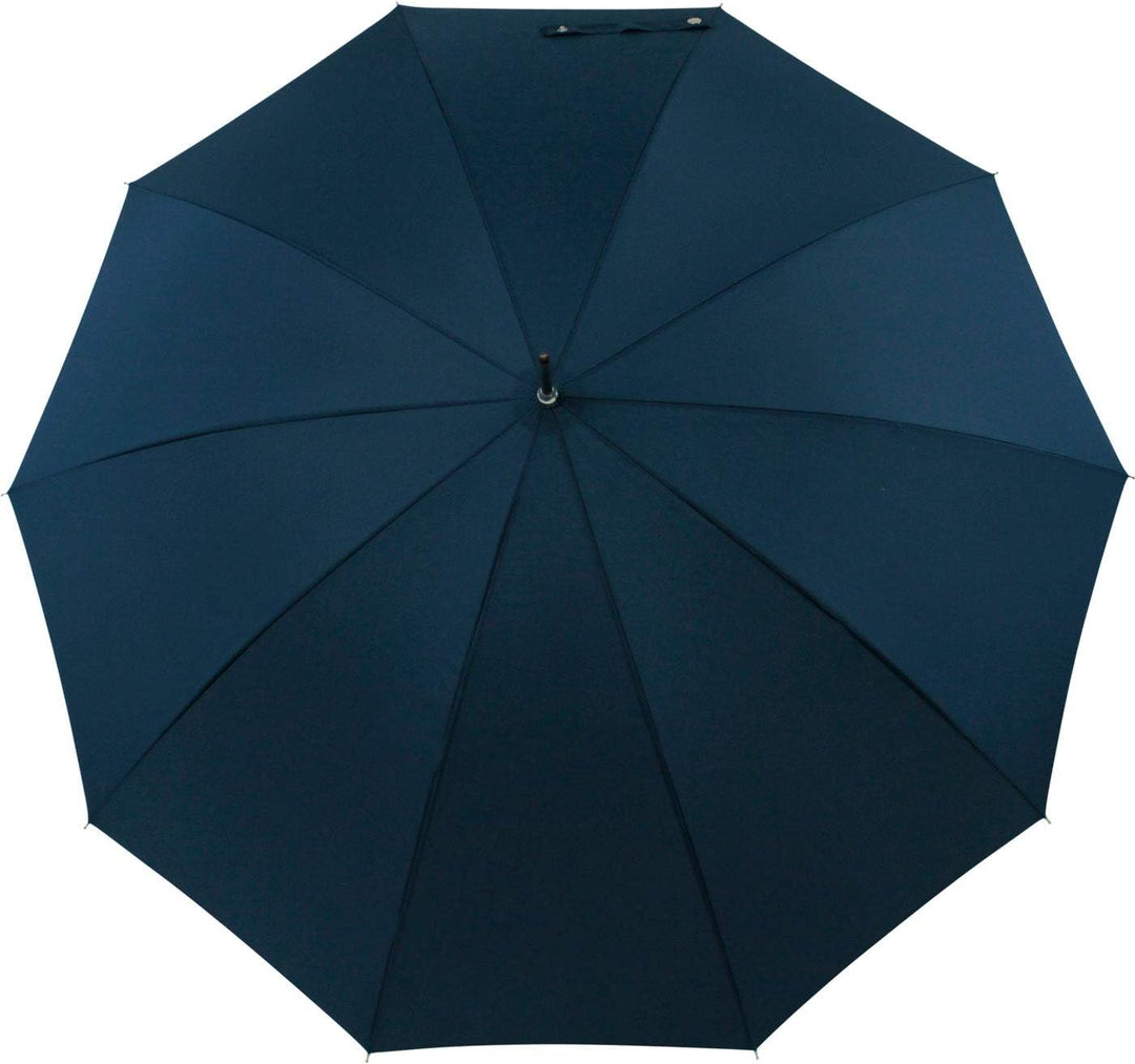 iX-brella Herren Stockschirm Automatik mit Echtholz-Rundhakengriff Dunkelblau insignia blue, insigni