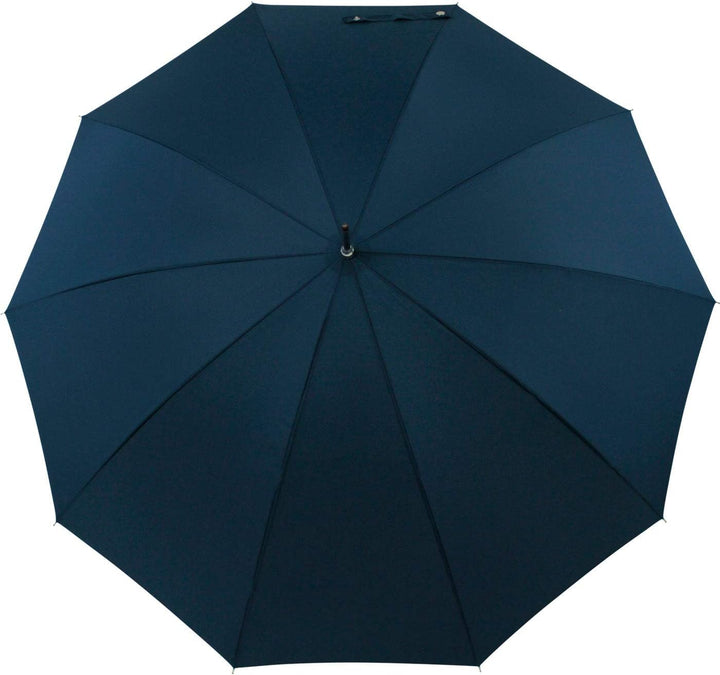 iX-brella Herren Stockschirm Automatik mit Echtholz-Rundhakengriff Dunkelblau insignia blue, insigni