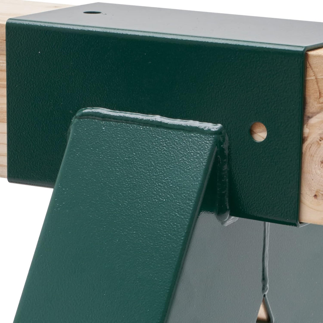 TRIBECCO® Vierkant Schaukelverbinder 90/90mm, 90° (90°, Grün) aus pulverbeschichtetem Stahlblech für