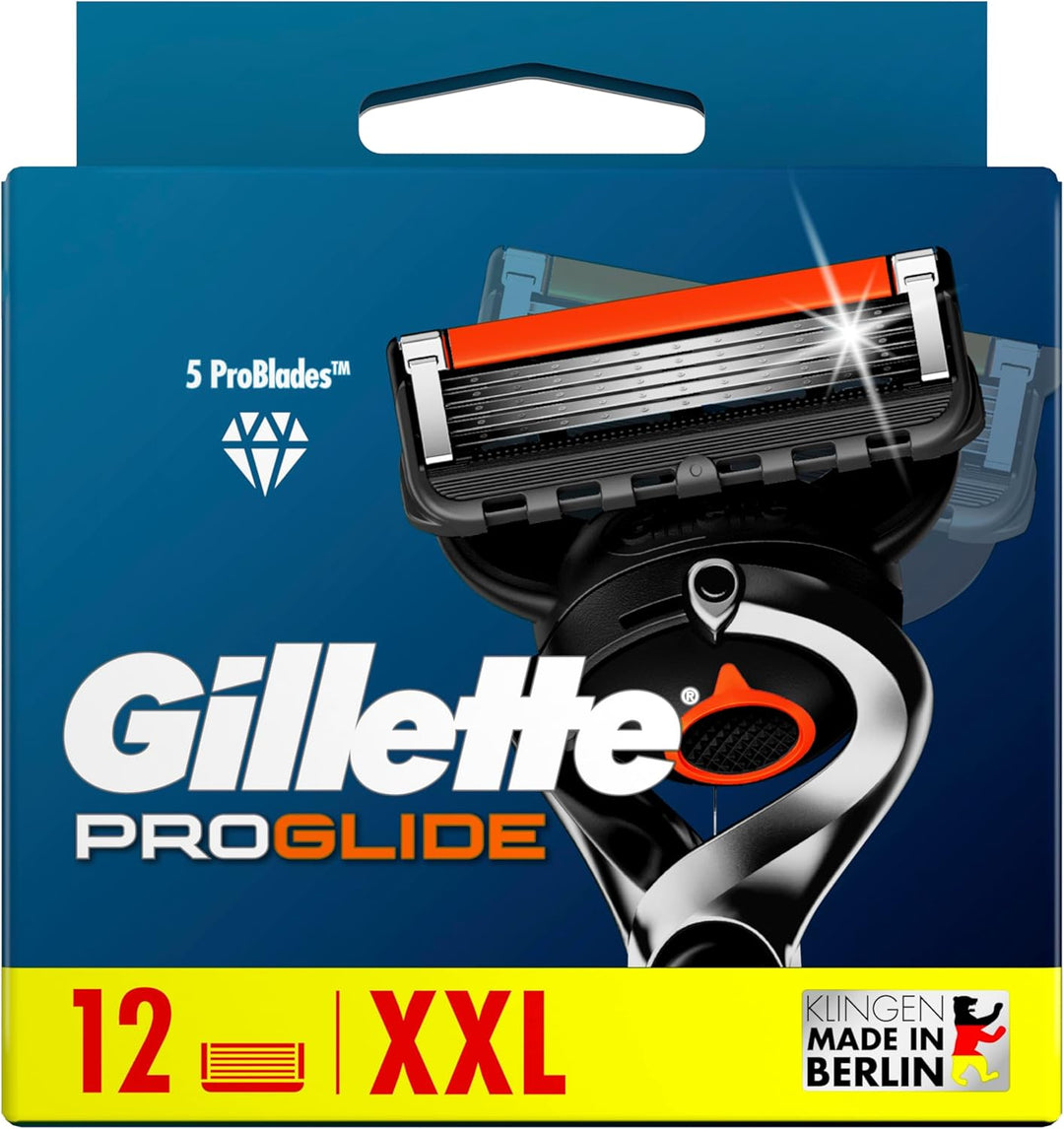 Gillette ProGlide Rasierklingen, 12 Ersatzklingen für Nassrasierer Herren mit 5-fach Klinge 12 Stück