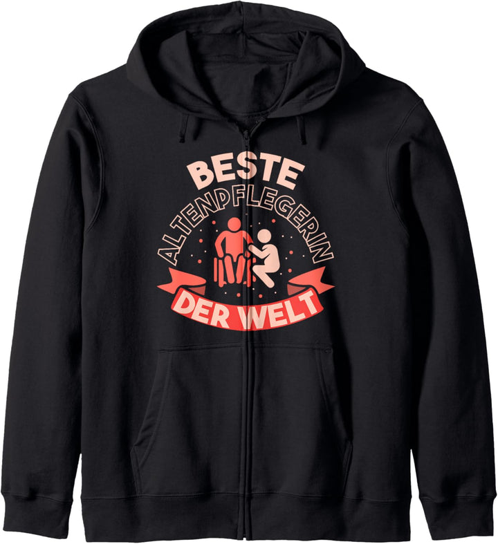Berufskleidung Pflegekraft Kasack - Beste Altenpflegerin Kapuzenjacke