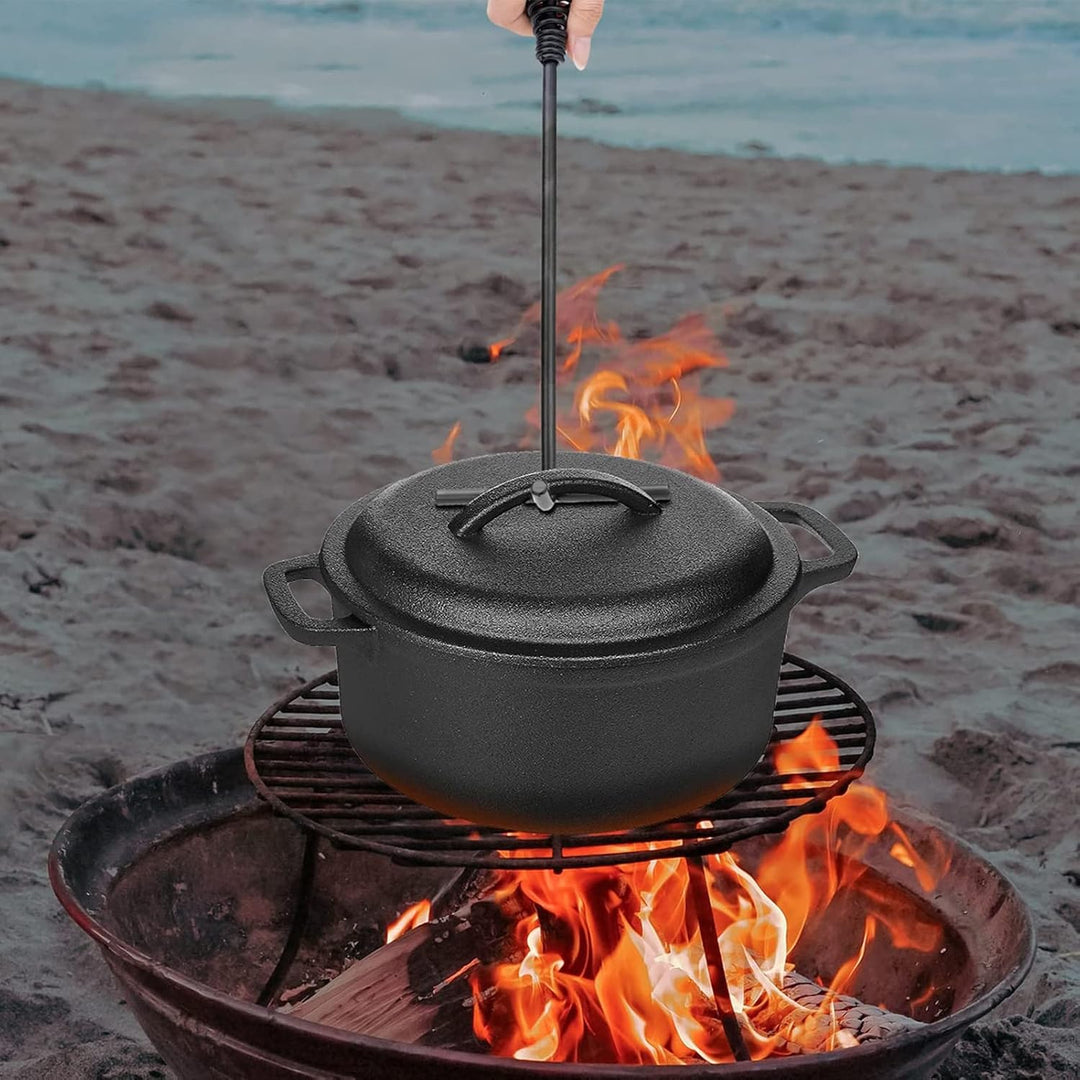 Zerodis Dutch Oven Deckelheber, 19,5 cm Dutch Oven Deckelheber Gusseisen Dutch Oven Deckelheber mit