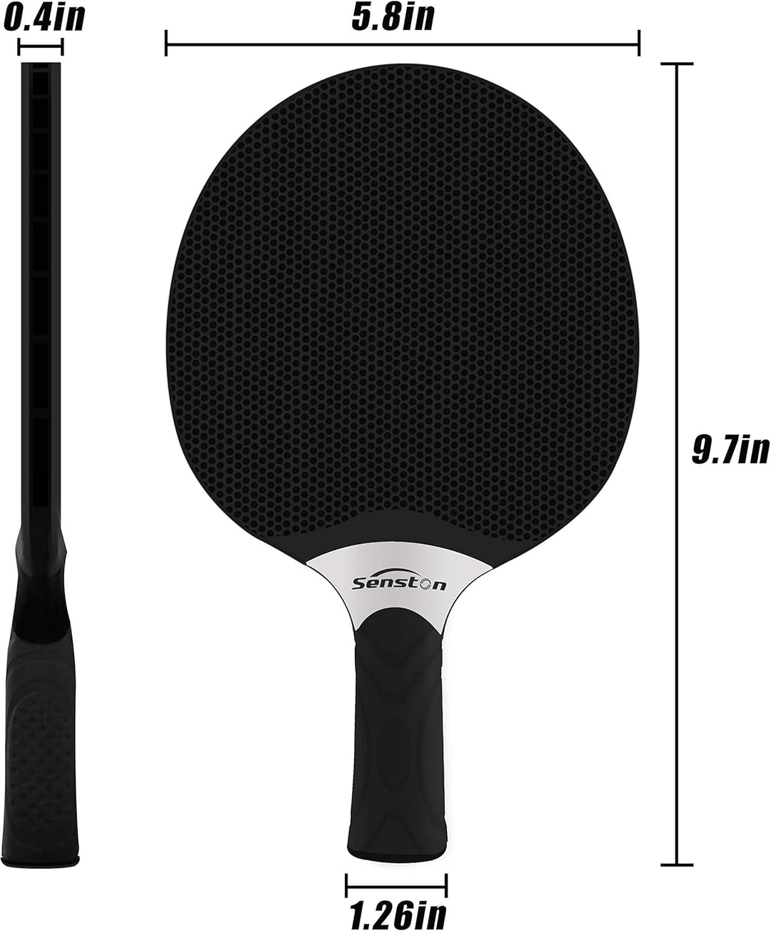 Senston Tischtennisschläger Set, Professionelles Tischtennis Set für 2-4 Spieler, Verbundgummi Tisch