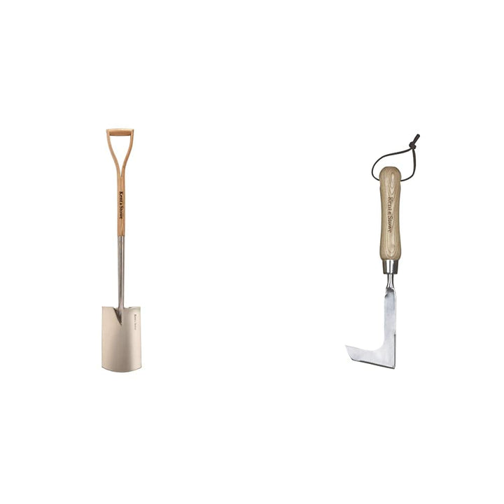 Kent & Stowe Gärtnerspaten – Profi-Spaten aus Edelstahl, für Harte und steinige Böden, Gartenspaten