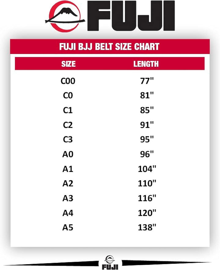 FUJI Unisex Fuji Premium Pearl Weave Belt, Black BJJ GI Gürtel A2 Schwarz, A2 Schwarz