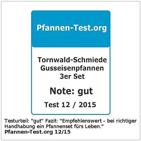 Tornwald-Schmiede Gusspfannen: Gusseisen-Pfannen, 3er-Spar-Set (12,5/16,5/21 cm) (Brat Pfannen, Guss