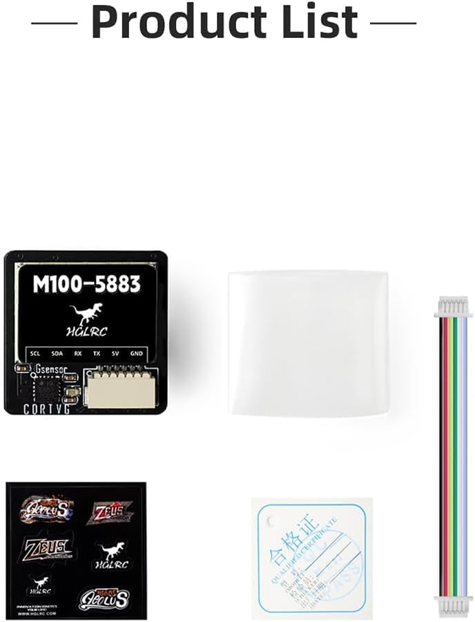 ZIJUNYUAN HGLRC M100-5883 GPS Kompass Modul, aufgerüsteter Chip der zehnten Generation kompatibel mi