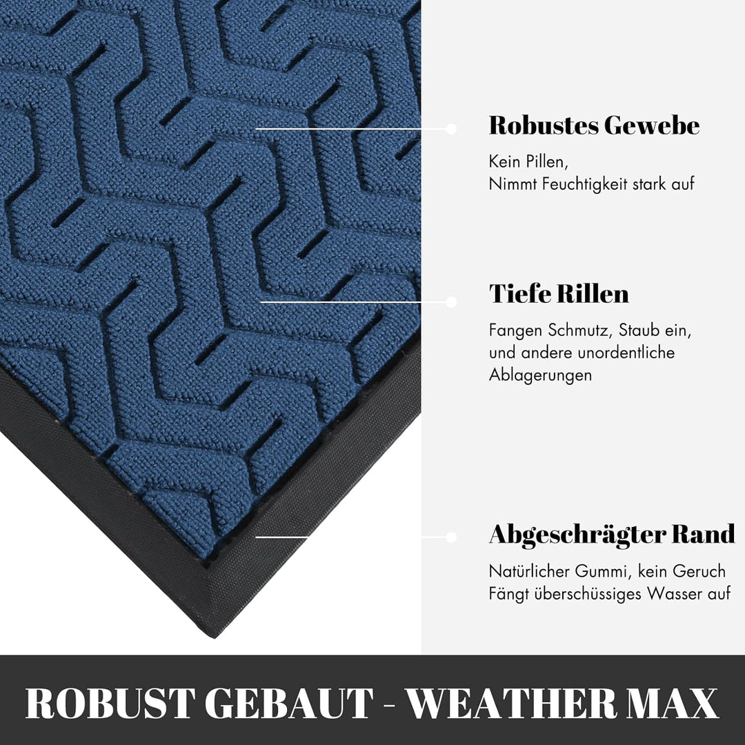 Yimobra Fussmatte für die Vordertür, strapazierfähige Ganzjahres-Fussmatte für den Eingangsbereich d