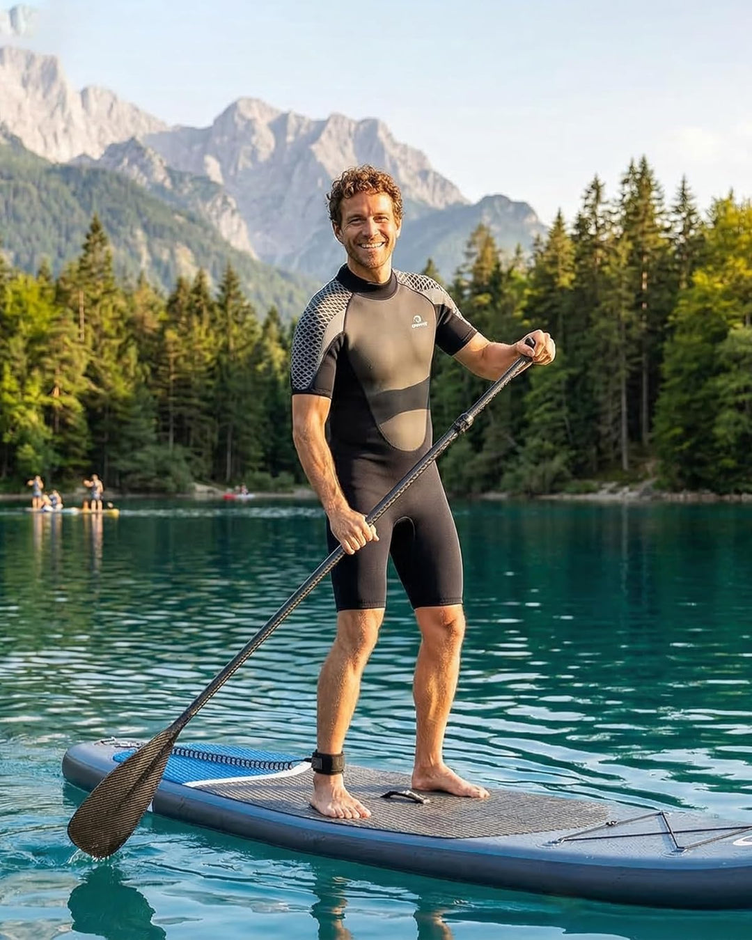 Owntop Neoprenanzug kurz Herren &amp; Damen, 3/2 mm Neopren Wetsuit für Tauchen, Surfen, Schwimmen und K