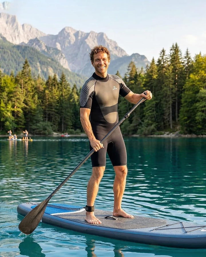 Owntop Neoprenanzug kurz Herren &amp; Damen, 3/2 mm Neopren Wetsuit für Tauchen, Surfen, Schwimmen und K