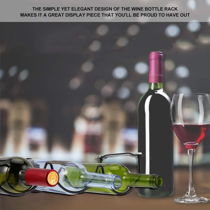 YARNOW 2Pcs Eisen Wein Rack Unter Schrank Montieren Wein Flasche Halter Bauernhaus Rotwein Ständer M