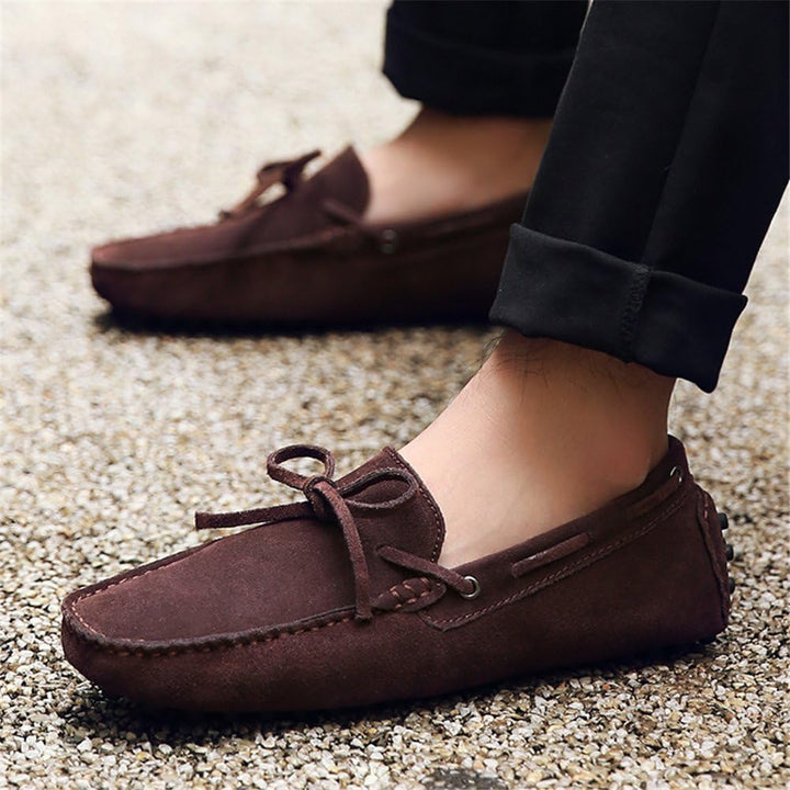 Herren Weich Wildleder Fahrschuhe Halbschuhe Handgefertigt Moccasin Slippers Grosse Grösse 44.5 EU K
