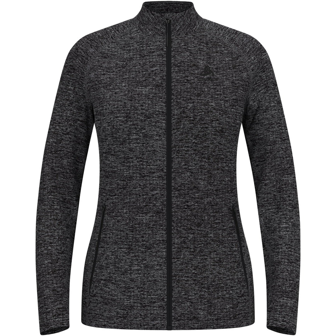 Odlo Damen Tencia_542561 Langarm Shirt mit Reissverschluss (1er Pack) XL Dark Grey Melange, XL Dark