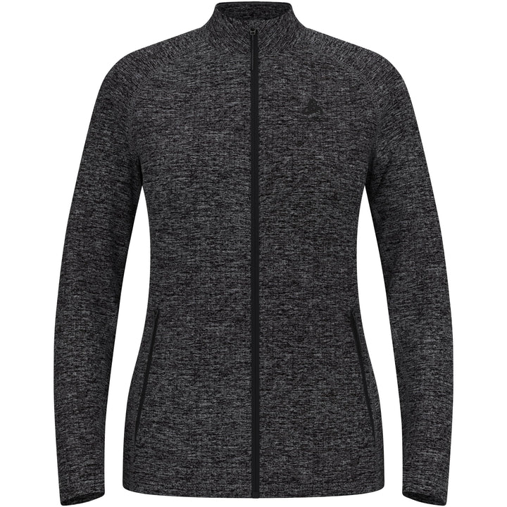 Odlo Damen Tencia_542561 Langarm Shirt mit Reissverschluss (1er Pack) XL Dark Grey Melange, XL Dark