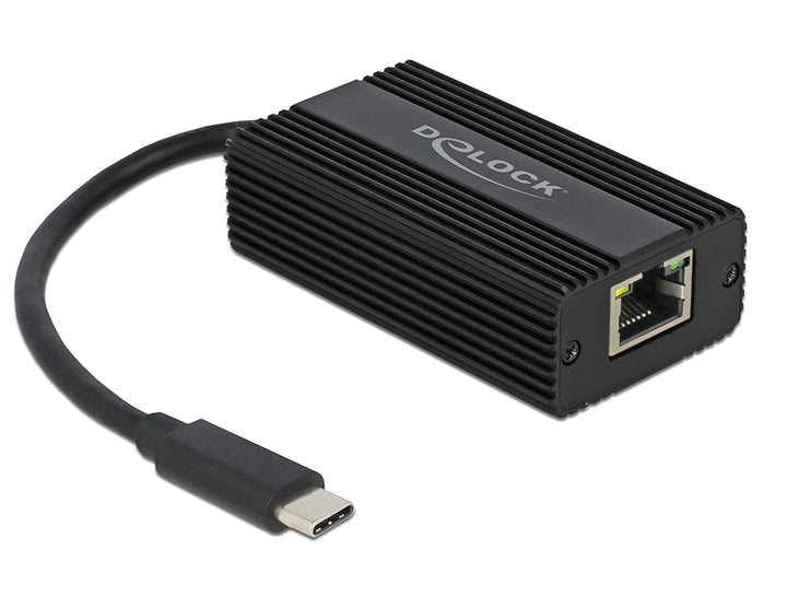 DeLock USB C Adapter/Thunderbolt 3 auf Gigabit Ethernet LAN 2, 5 Gbit NBase-T 2.500 Mbps RJ45 Buchse
