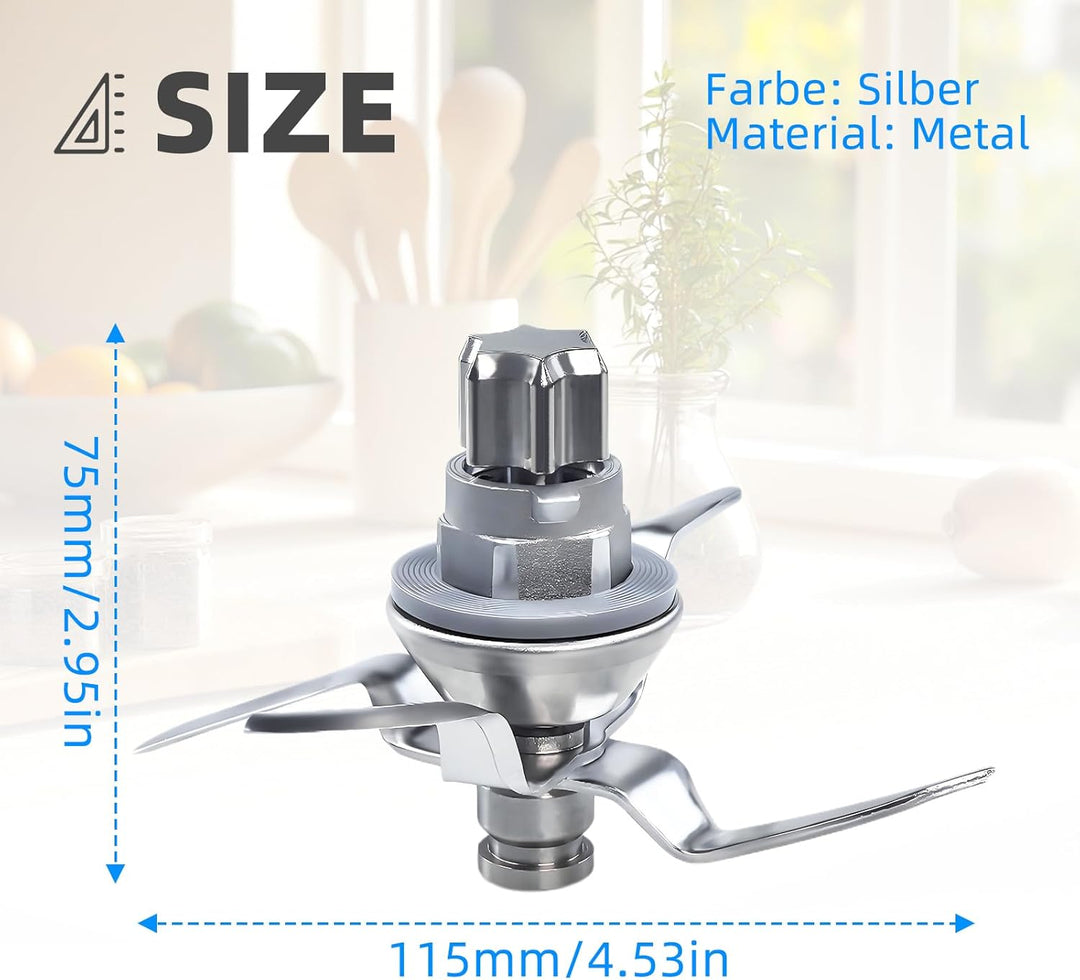 Mixmesser für Thermomix TM31, Messer aus Edelstahl Ersatz kompatibel mit Küchenmaschine, Ersatzmesse
