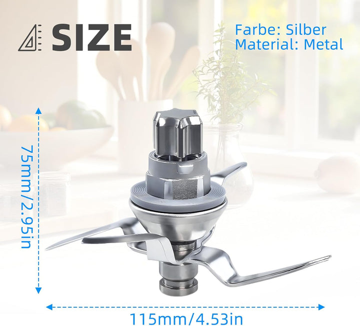 Mixmesser für Thermomix TM31, Messer aus Edelstahl Ersatz kompatibel mit Küchenmaschine, Ersatzmesse