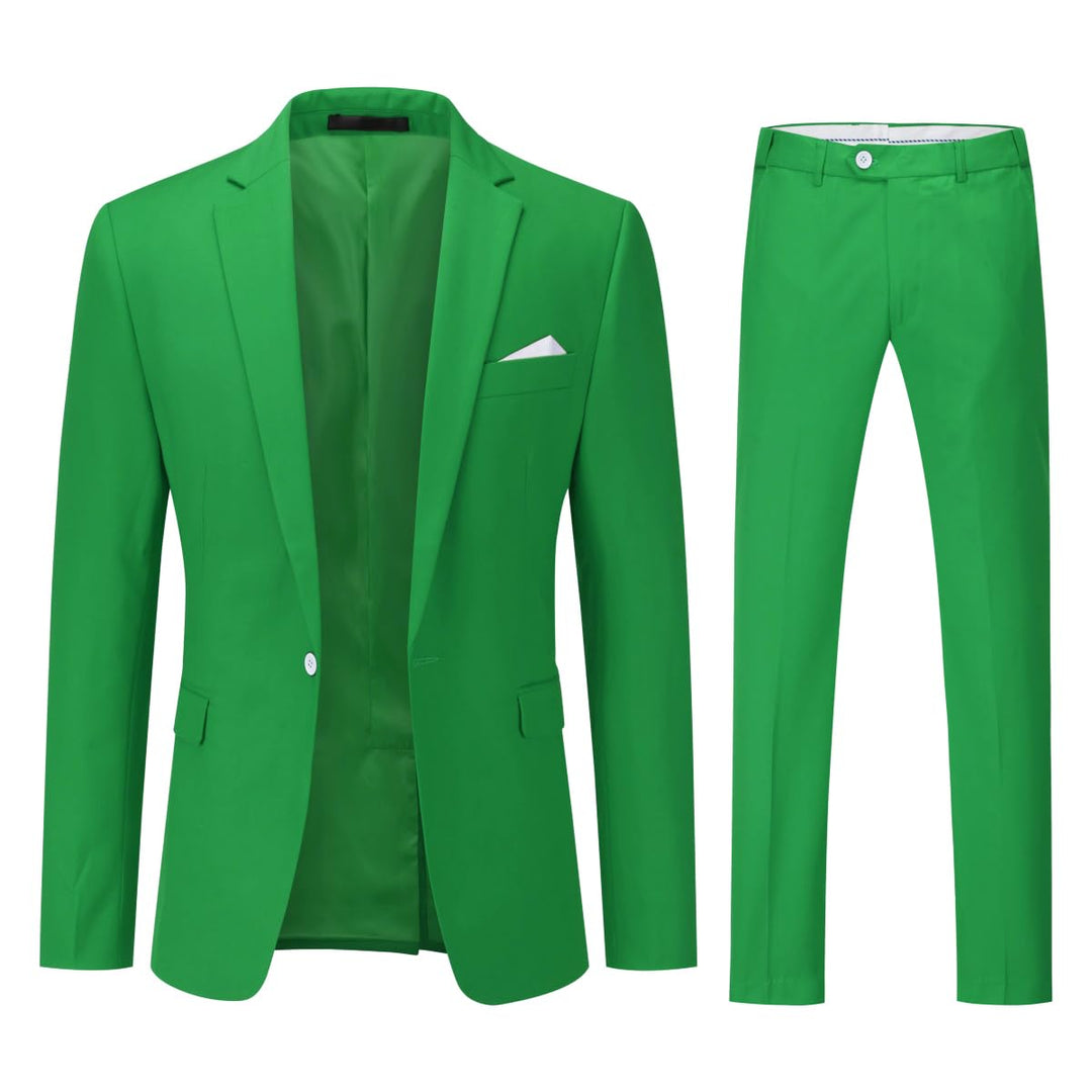 YOUTHUP Anzug Herren 2 Teilig Slim Fit Herrenanzug Business Hochzeit Modern Anzüge Sakko Anzughose M