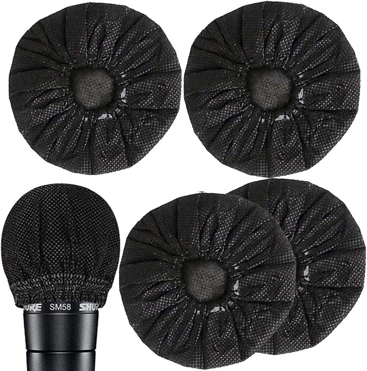 Namvo 100Pcs Disposable Microphone Cover Mic Cover Protective Cap, Non-Woven Microphone Cover Windsc