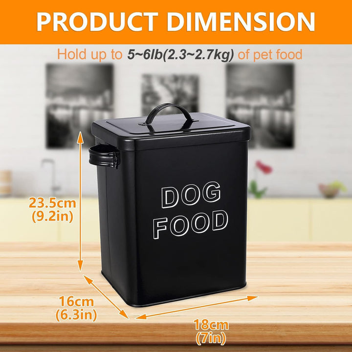 Pethiy Hundefutter hundeleckerli aufbewahrung Box, 6.5 Liter Metall hundefutter Box Aufbewahrungdose