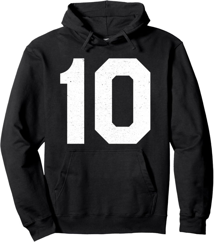 Jersey-Uniform Nummer 10 Pullover Hoodie