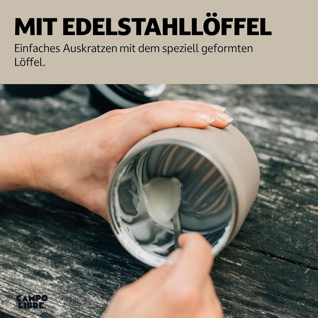 Campo Libre.® Lotta, Thermobehälter für Essen, Edelstahl Thermobecher Essen mit Löffel, Warmhaltebeh