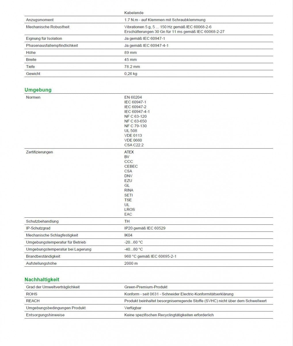 Schneider Electric | GV2ME10 - Motorschutzschalter, 3p, 4-6,3A, Tasterbetätigung, Schraubanschluss -