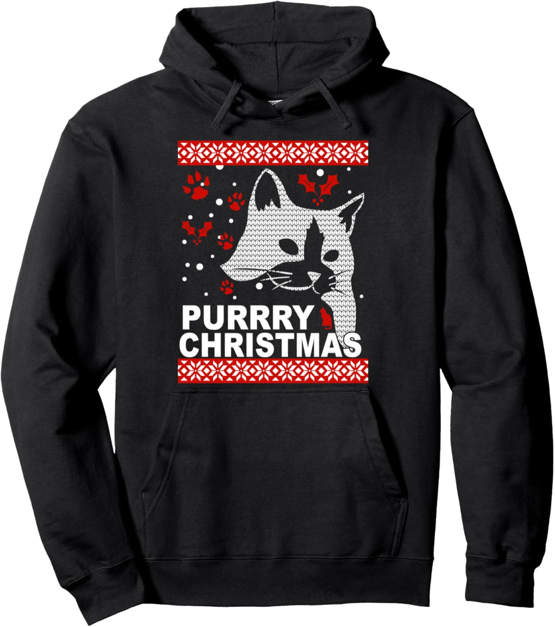 Cat Meme Ugly Christmas Gift Pullover Hoodie
