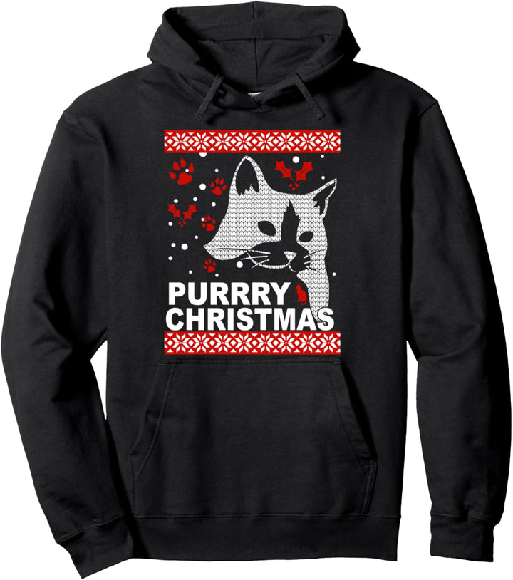 Cat Meme Ugly Christmas Gift Pullover Hoodie
