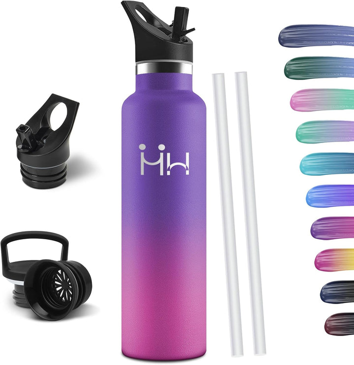 HoneyHolly Trinkflasche 1L, BPA-Frei, Trinkflasche Edelstahl, Thermosflasche, Auslaufsichere Isolier