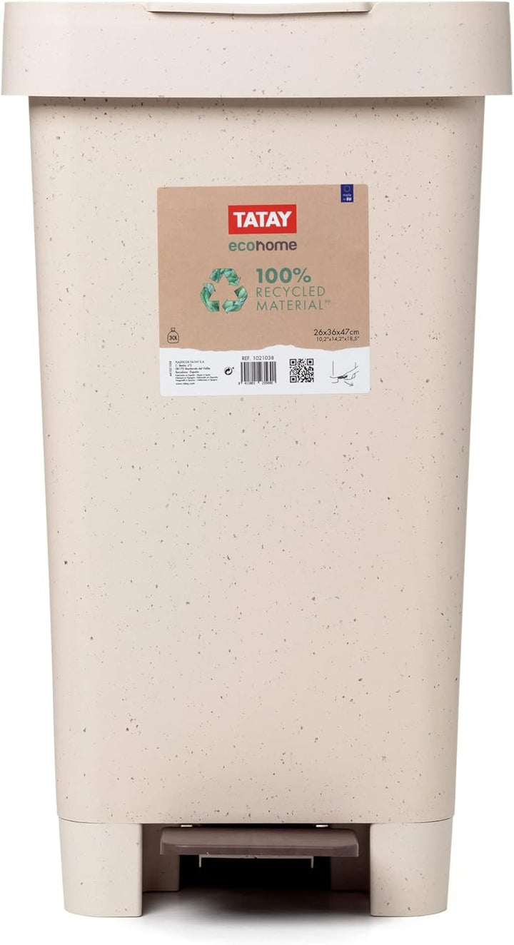 TATAY Smart 25L Mülleimer mit Pedal | Kompaktes und funktionales Design | Für Innen Und Aussen | Für