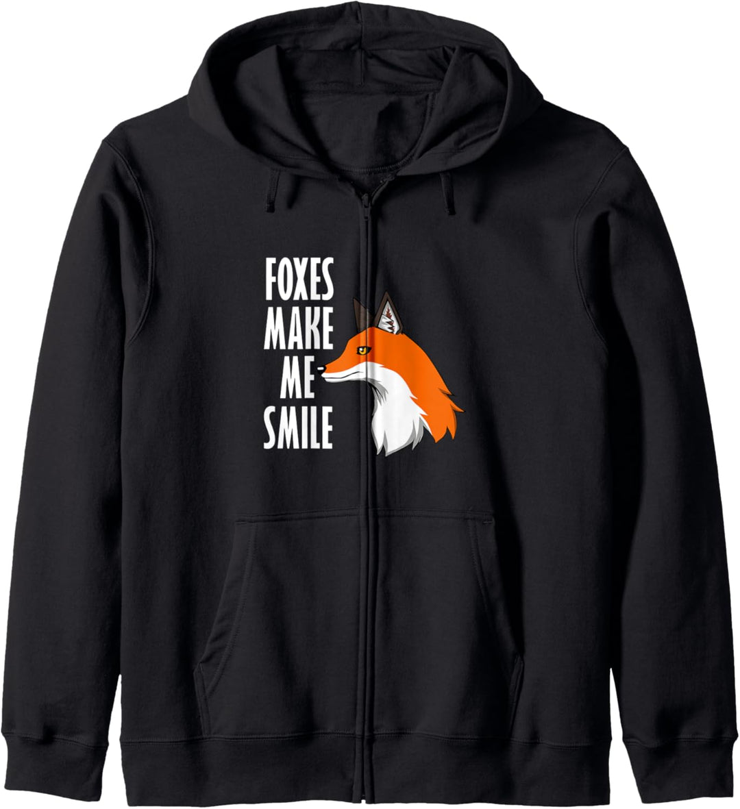 Waldtier Fuchs macht mich lächeln Wildlife Kapuzenjacke