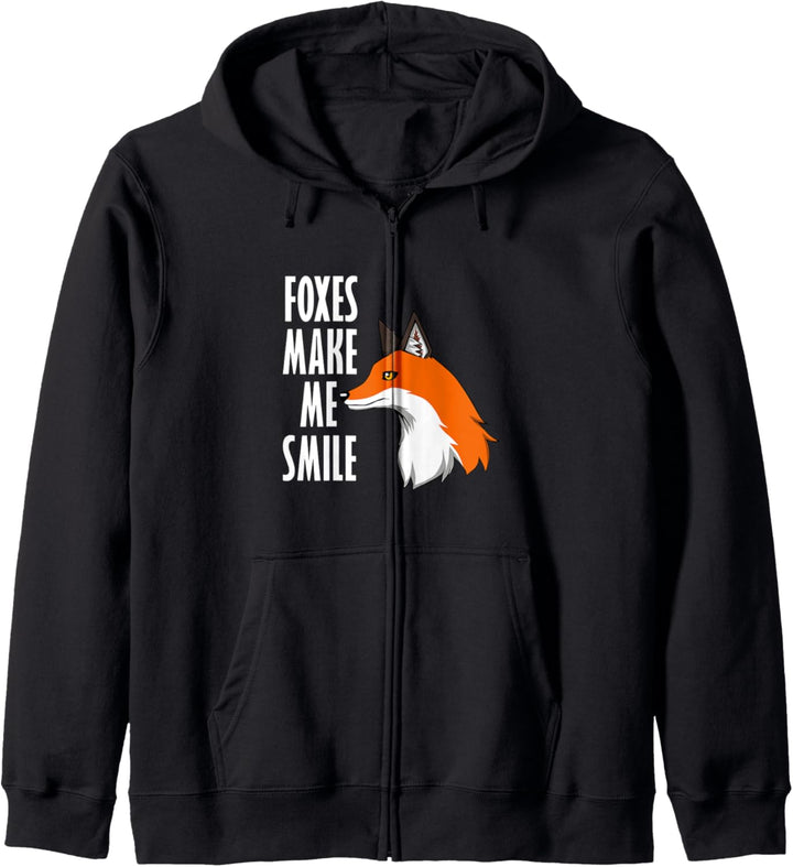 Waldtier Fuchs macht mich lächeln Wildlife Kapuzenjacke