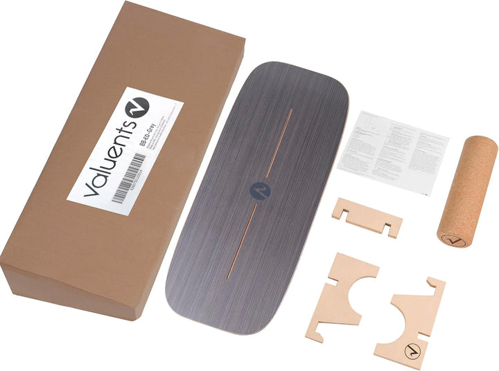 Balance Board aus Holz in – mit abgerundeten Ecken – inkl. Rolle für Neuromuscular Response Training