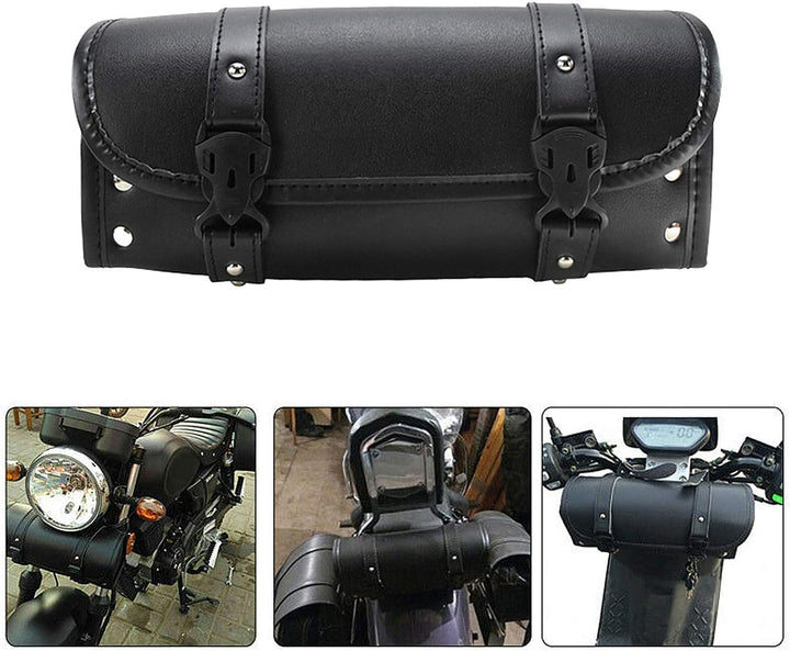 HDBUBALUS Universale Motorrad-Lenker-Werkzeugtasche Vorderradgabel Rollenaufbewahrung Sissy Bar Barr