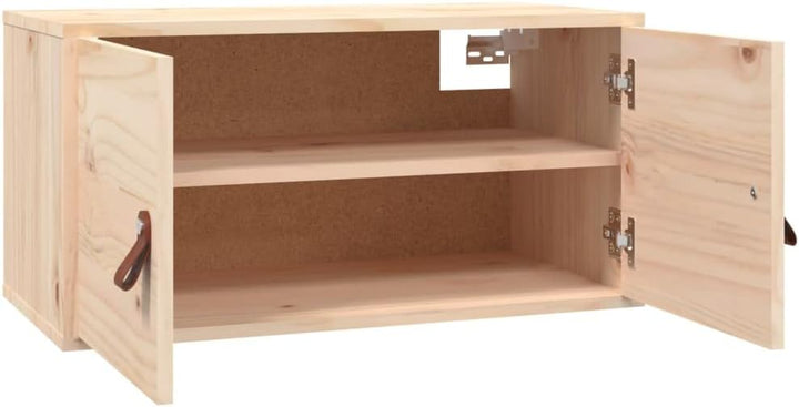 WIFESE 60x30x30 cm Wandschrank TV Schrank mit 2 Türen Hängeschrank Bücherregal Schweberegal Lagersch