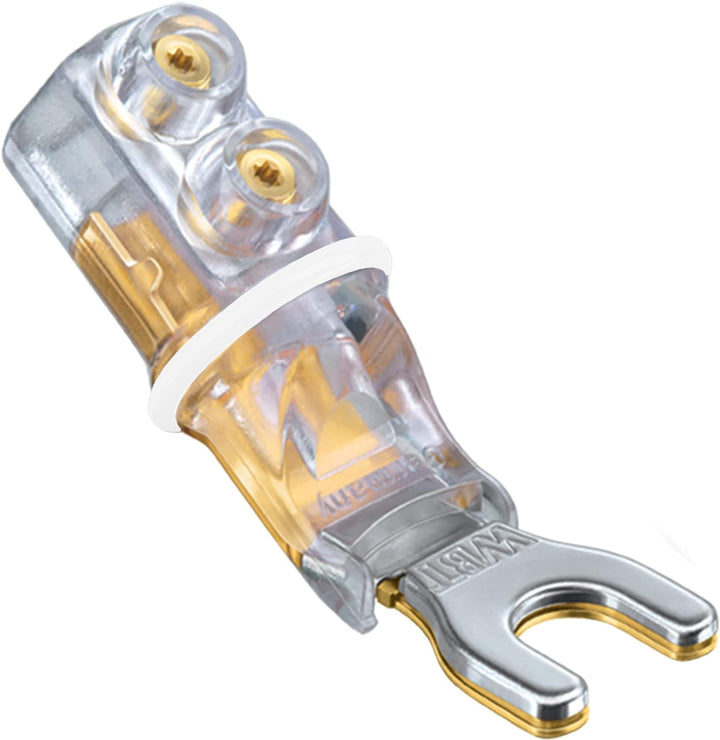 WBT-0661 CU Kabelschuhe Lautsprecher Anschluss, reines Kupfer Version, 6 mm Gabel Grösse. 4 Stück (2