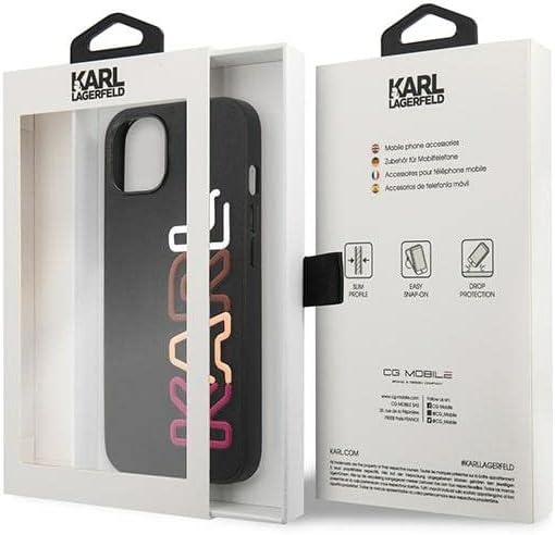 KARL LAGERFELD KLHCP13SPCOBK Hülle für iPhone 13 Mini 5,4" schwarz/Black hardcas